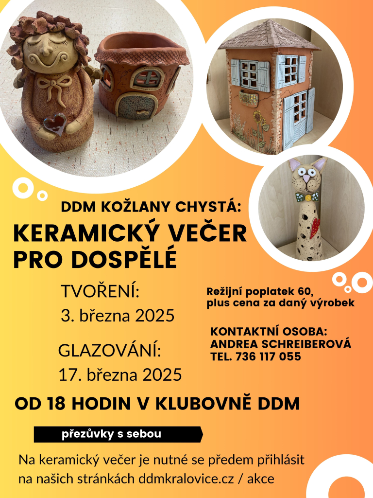 Keramický večer pro dospělé II. KOŽLANY