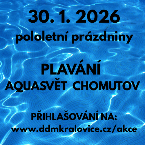 Plavání Aquasvět Chomutov - pololetní prázdniny