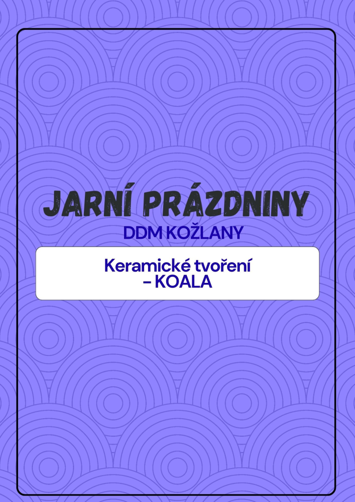 Jarní prázdniny - keramické tvoření KOŽLANY!